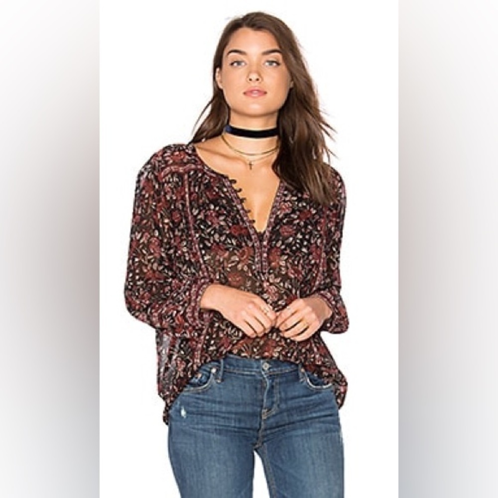 Joie Silk Long Sleeve Blouse Size Small